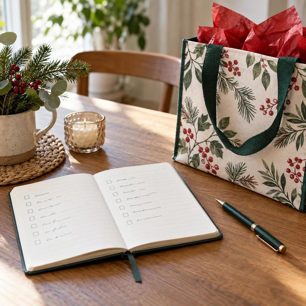 Simple handwritten gift planning list with recipient preferences and a few practical options